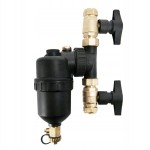 Filtr magnetyczny separator zanieczyszczeń z zaworami 1"