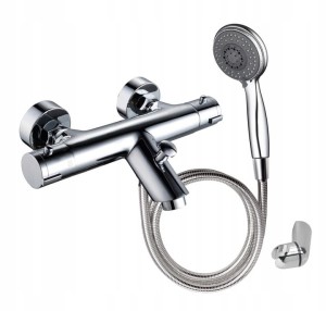  Zestaw natryskowy MODERN CHROM: Bateria + Słuchawka + Wąż + Uchwyt