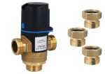 Zawór mieszający ATM 343 G3/4", 35÷60°C + śrubunki Afriso