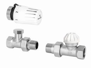 Zestaw termostatyczny prosty 1/2" z nastawą wstępną , DN15, F-P