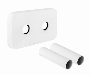 Zestaw maskujący, rozeta podwójna z tulejami BIAŁY DIAMOND