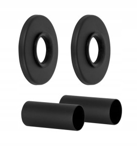 Zestaw: rozety pojedyncze z tulejami CZARNE DIAMOND 