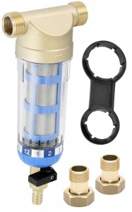 Kompletny filtr osadnikowy PREFILTR z przyłączami 3/4'', 1'' ASTIBI