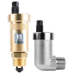 Zestaw odpowietrzników AFRISO: pionowy G3/8" i kątowy R1/2"