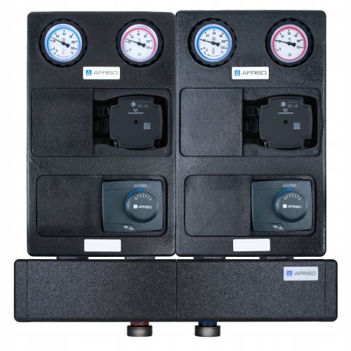 Zestaw grup pompowych PrimoTherm K 180-2 AFRISO z pompami Grundfos i siłownikami ARM 343