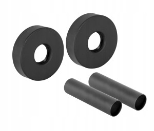 Zestaw maskujący 2 rozety pojedyncze z tulejami - antracyt PREMIUM