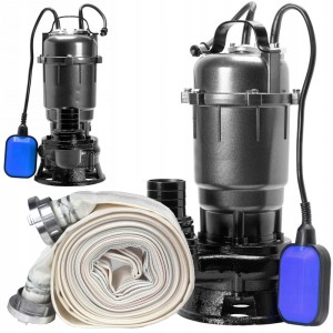 Pompa zatapialna HUNTER 2850 z pływakiem Rohtenbach IBO w komplecie z wężem strażackim o długości 20m