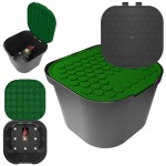 Studzienka poboru wody DSO - Fresh Green z zaworem kulowym, stalowym M-M (GZ, GZ) 3/4"-3/4" w komplecie z drugą pokrywą w kolorze czarnym