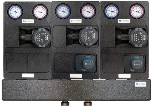 Zestaw grup pompowych PrimoTherm z rozdzielaczami i pompą IBO IVO AFRISO