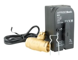 Zawór kulowy 2-drogowy 1/2" z siłownikiem 24 V AC AFRISO