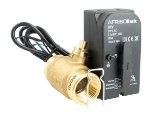 Zawór kulowy 2-drogowy 1" z siłownikiem 24 V AC AFRISO