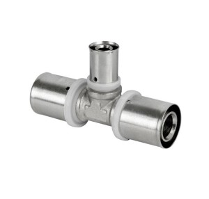 Trójnik zaciskowy redukcyjny PEX 25x16x25 Hydroland