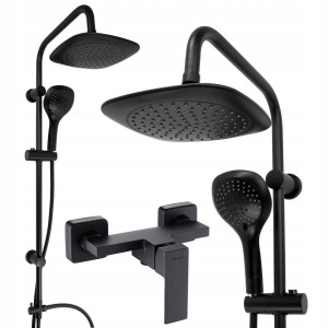Zestaw prysznicowy natryskowy czarny ars black VALVEX