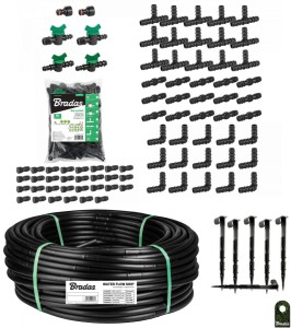 Linia kroplująca - nawadnianie kroplkowe 50m + 131 Elementów