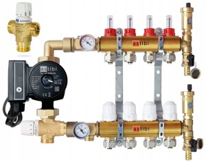  Rozdzielacz 3 obwody do podłogówki, ATM 561, pompa Astibi