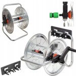 Bęben ścienny przenośny na wąż ogrodowy 50m 1/2" ZINCATO BRADAS