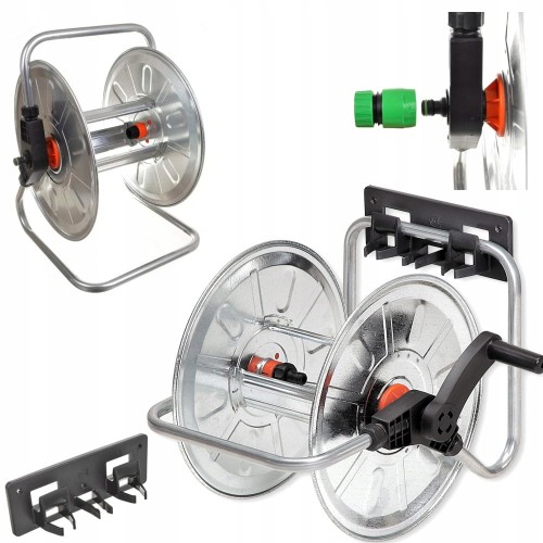 Bęben ścienny przenośny BRADAS na wąż ogrodowy 50m