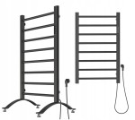 Grzejnik łazienkowy elektryczny stalowy stojący 200W 500x800 czarny mat