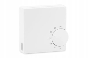 Elektroniczny regulator temperatury SALUS RT10 - z pokrętłem, przewodowy, natynkowy