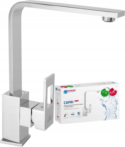 BATERIA KUCHENNA ZLEWOZMYWAKOWA JEDNOUCHWYTOWA CAPRI CHROM DIAMOND