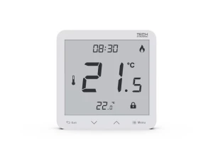 Przewodowy regulator pokojowy TECH R-10s PLUS biały - natynkowy