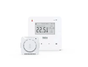 Regulator pokojowy TECH T-5z WiFi - dwustanowy, podtynkowy, biały