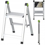 Drabina domowa STALCO składana MINI SLIM 2-stopnie bez uchwytu - 150 kg