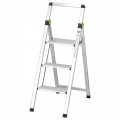 Drabina domowa STALCO składana MINI SLIM 3-stopnie z uchwytem - 150 kg