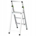 Drabina domowa STALCO składana MINI SLIM 3-stopnie z uchwytem - 150 kg