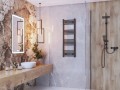 Grzejnik łazienkowy drabinka 400x1200 409W 18-ŻEBEREK CZARNY SLIM 40x120cm