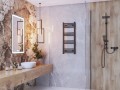 Grzejnik łazienkowy drabinka 400x1000 328W 14-ŻEBEREK CZARNY SLIM 40x100cm