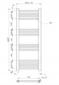 Grzejnik łazienkowy drabinka 400x1000 328W 14-ŻEBEREK BIAŁY SLIM 40x100cm