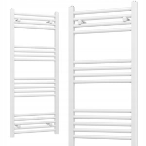 Grzejnik łazienkowy drabinka 500x1200 - 18 żeberek, biały SLIM