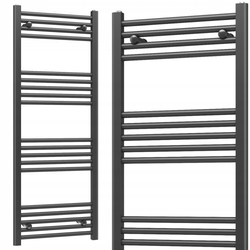 Grzejnik łazienkowy drabinka 500x1300 514W 19-ŻEBEREK CZARNY SLIM 50x130cm