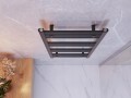 Grzejnik łazienkowy drabinka 500x1000 385W 14-ŻEBEREK CZARNY SLIM 50x100cm