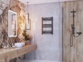Grzejnik łazienkowy drabinka 500x800 322W 12-ŻEBEREK CZARNY SLIM 50x80cm
