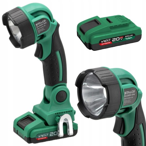 Lampa robocza akumulatorowa STALCO WLS20-3W + akumulator 4Ah