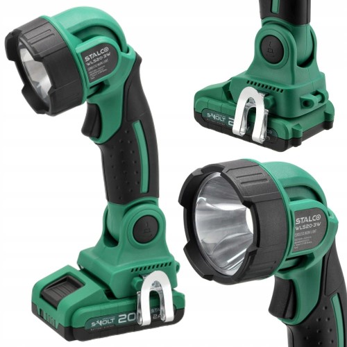 Lampa robocza akumulatorowa STALCO WLS20-3W + akumulator 2Ah