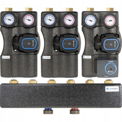 Grupa pompowa AFRISO BPG 3 obiegi + rozdzielacz + pompa + siłownik