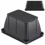 Studzienka zaworowa prostokątna STANDARD - czarna pokrywa