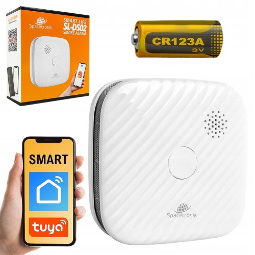 Bezprzewodowy Czujknik dymu Spacetronik Smart Life Tuya SL-DS02 z WiFi