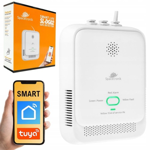 Przewodowy czujnik dymu Spacetronik Smart Life Tuya SL-DG02 z WiFi