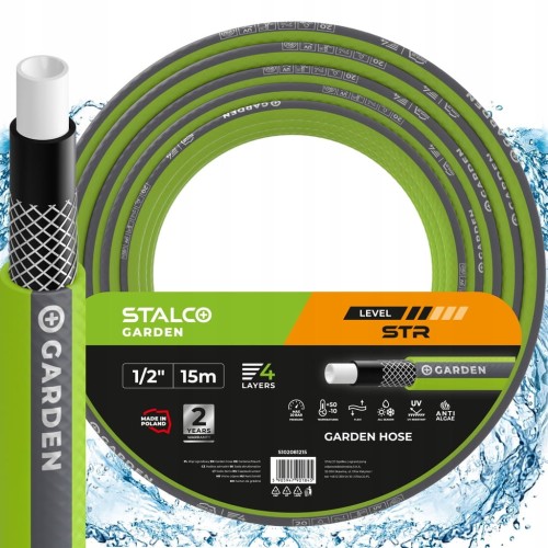 Wąż ogrodowy STALCO GARDEN STR 15m 1/2" - 4 warstwowy
