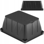 Studzienka zaworowa prostokątna duża JUMBO - czarna pokrywa