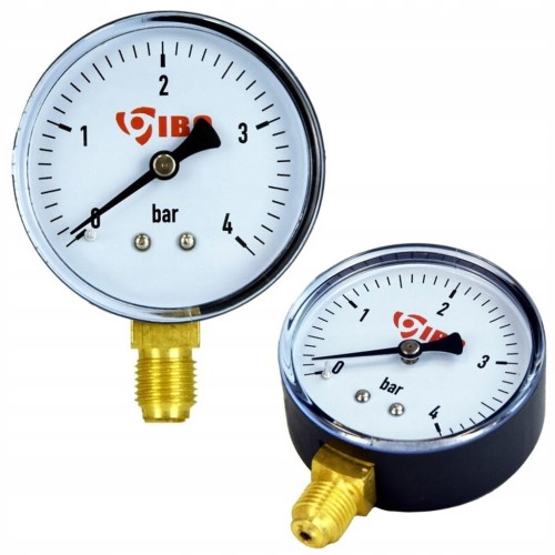 Manometr radialny dolny IBO 1/4" fi: 60mm 0-4 bar