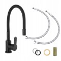 Bateria kuchenna Gamma Flex Black - czarna wylewka