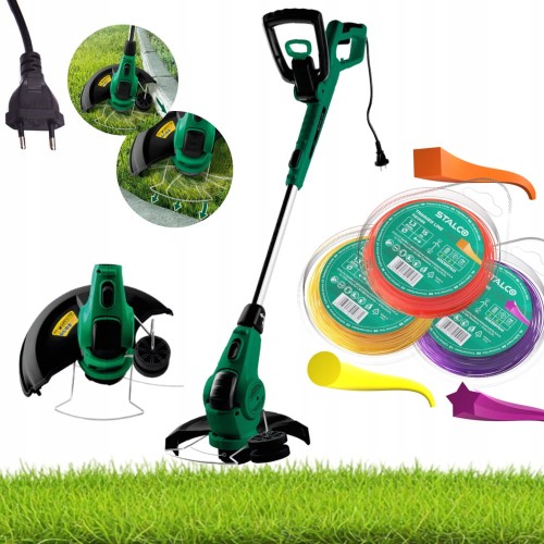 Podkaszarka elektryczna do trawy STALCO + 3 żyłki 1,6mmx15m