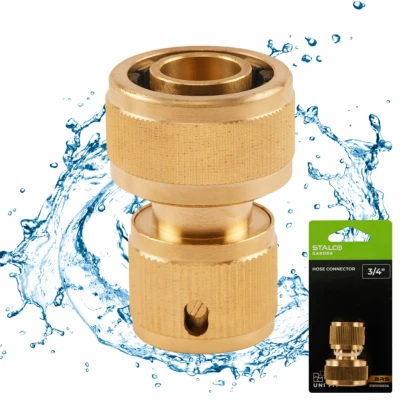 Szybkozłącze przelotowe mosiężne złączka do węża 3/4" BRS STALCO GARDEN