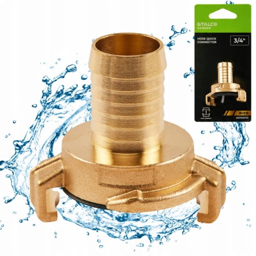 Złącze obrotowe mosiężne z króćcem do węża 3/4" BRS STALCO GARDEN