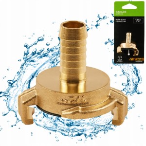 Złącze kołowe mosiężne z króćcem do węża 1/2" BRS STALCO GARDEN